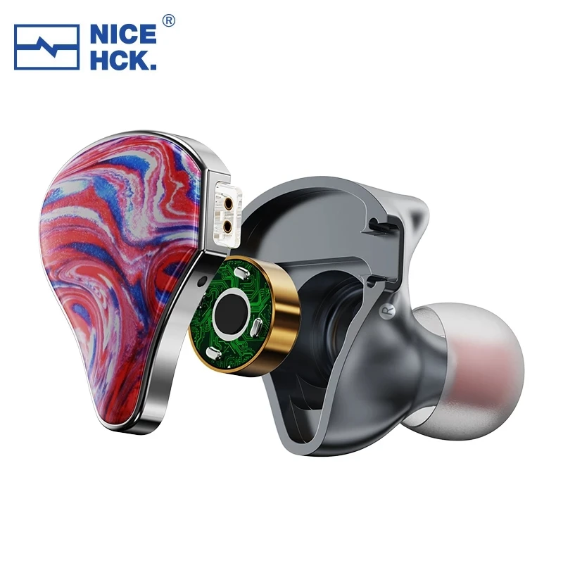 NiceHCK Topguy флагманские Hi Fi наушники спортивные IEM 10 мм титановый Магниевый сплав