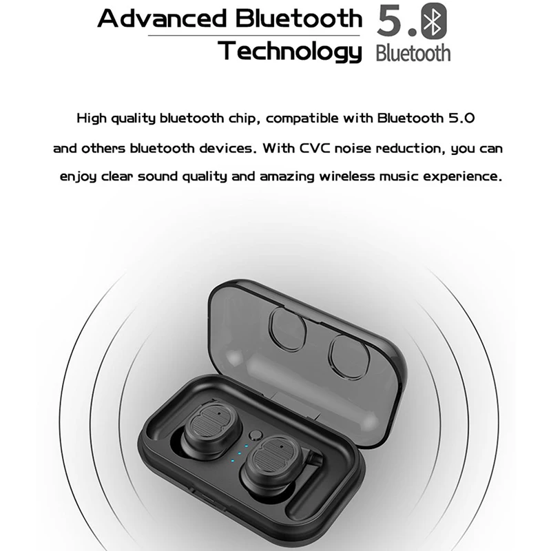 Vorke T12 TWS наушники беспроводные Спортивные Bluetooth V5.0 гарнитура с сенсорным