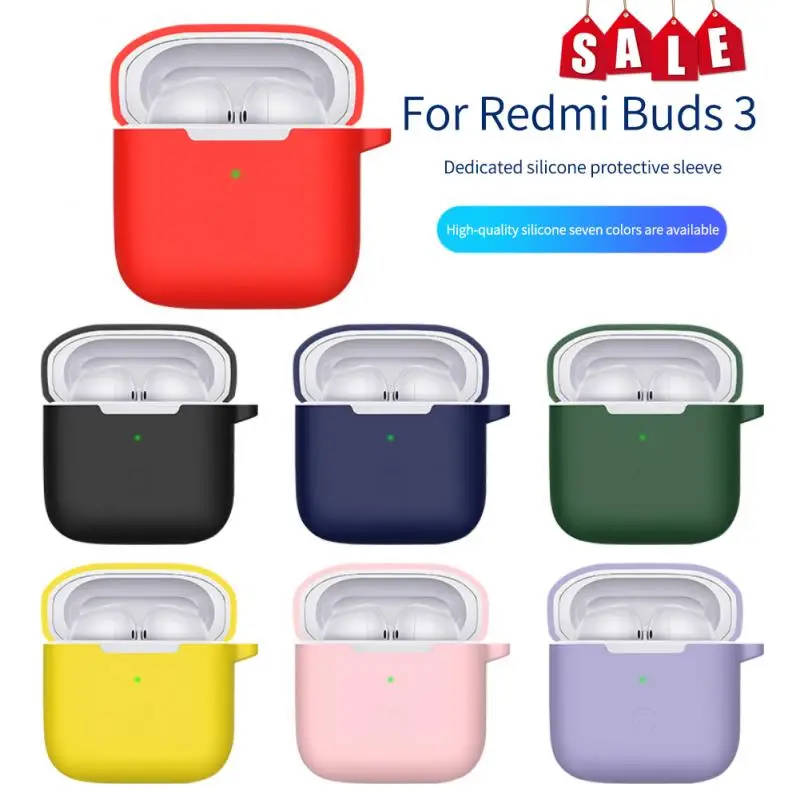 Silicone Case Redmi Buds 3 Wireless Earphone Soft TPU Cover For Xiaomi Accessories | Электроника