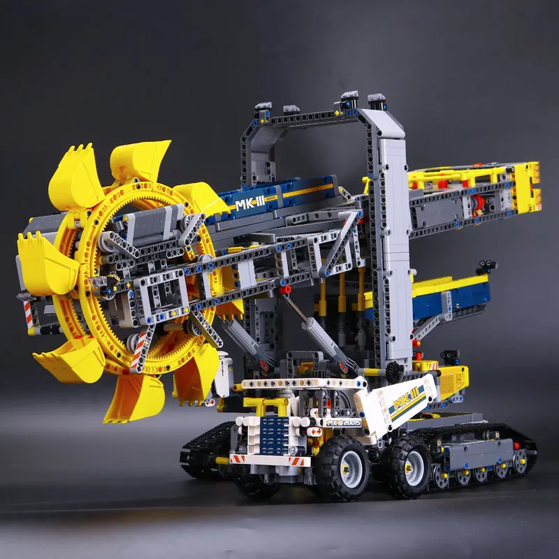 DHL 20015 Technic Машинки Игрушки 42055 ковшовый колесный экскаватор набор строительных блоков Кирпичи Развивающие детские рождественские игрушки, подарки