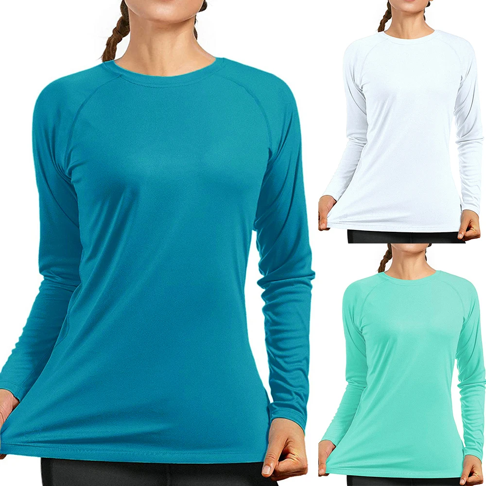 

Female Loose Long Sleeve T Shirt Running Yoga Gym Fitness Sportswear Women Solid Workout Top Active Wear Shirts D30