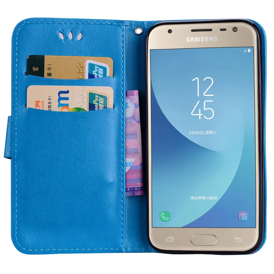 Бабочка Стиль чехол для samsung Galaxy j1 j3 j5 j7 2017 2016 2015 j2Prime G532F книга кожаный бумажник