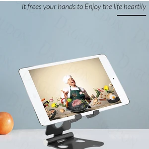 table aluminum alloy foldable desk phone holder stand for phone pad for iphone 12 10 xiaomi redmi note 10 x pro huawei honor 9 free global shipping