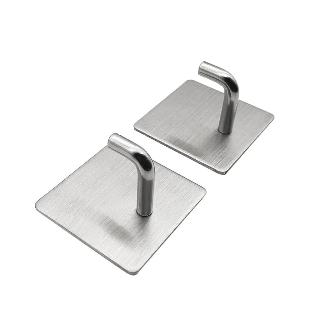

Stainless Steel Towel Hooks/Bathroom Hook Self 4Pcs Wall Adhesive Hanging Hooks Kitchen Bathroom Organizer Hooks