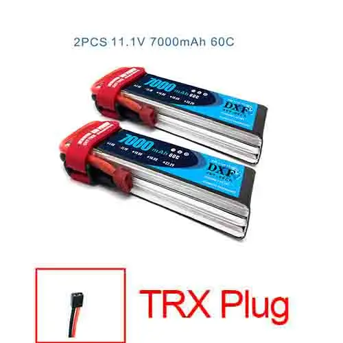 3S7000SoftCase-TRX 2 шт. DXF 2S 3S 4S 7,4 V 11,1 V 14,8 V 7000 мА/ч, 60C Lipo Батарея RC Запчасти жесткий чехол деканов/T для TRX 4 Багги автомобилей Самолет лодка - Цвет: 3S7000SoftCase-TRX