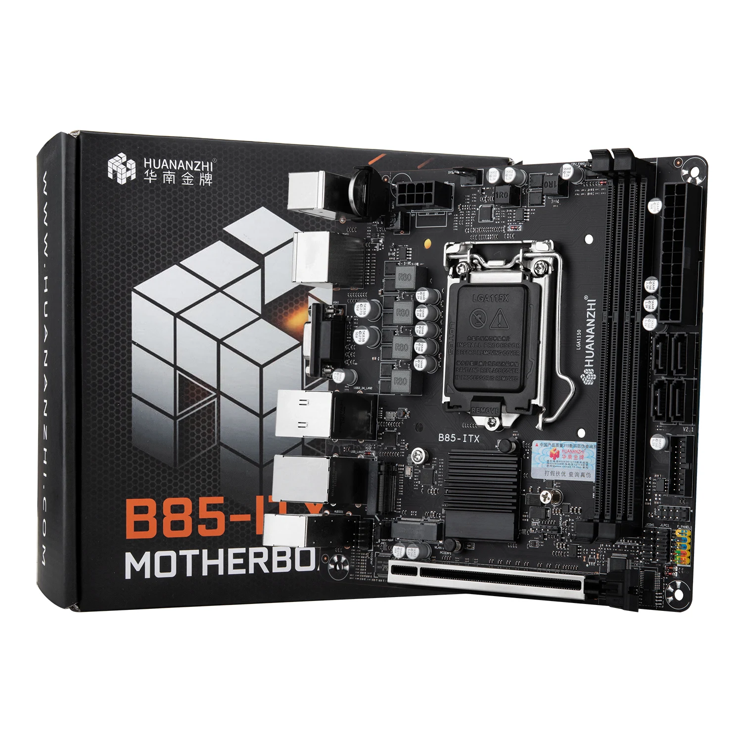 Материнская плата HUANANZHI B85 ITX Intel LGA 1150 i3 i5 i7 E3 DDR3 1600 МГц 16 Гб M.2 SATA USB3.0 VGA DP
