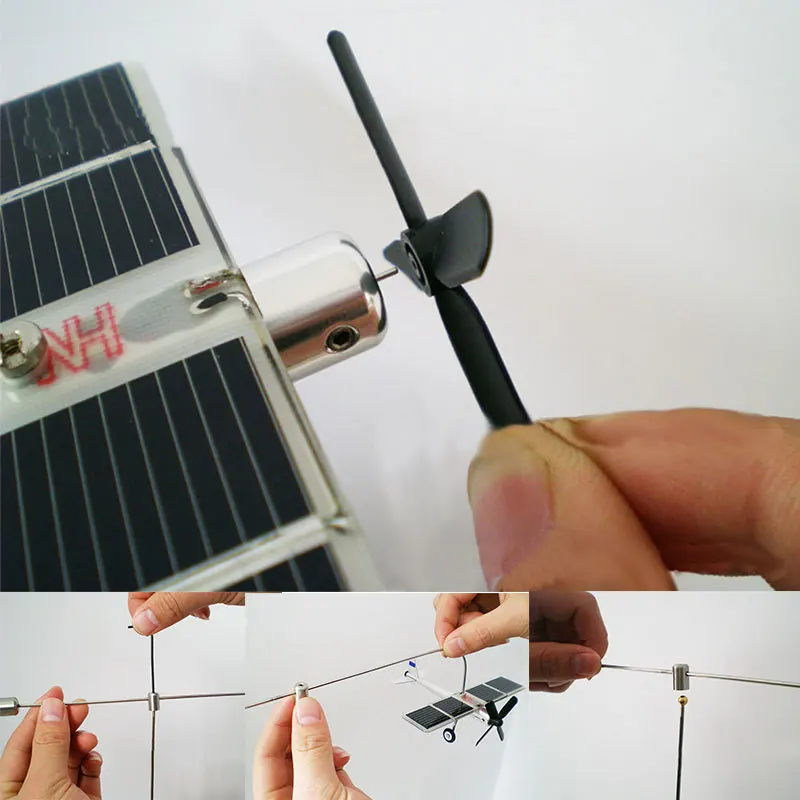 Модель аэроплана самолет на солнечной батарее набор для обучения