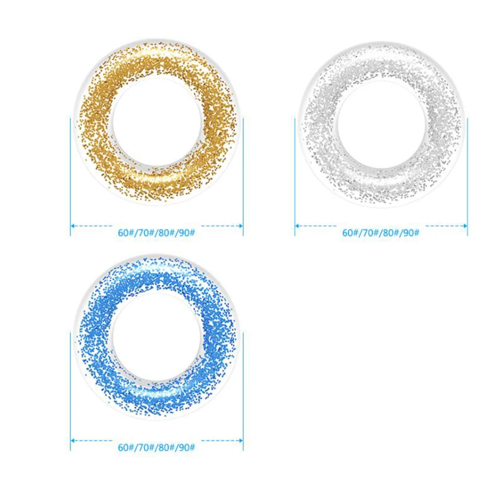 

1Pc Creative Feather Decor Inflatable Swim Ring Float Simple Graphics Life Ring Swimming Pool Toy for Adults(Sky-Blue)