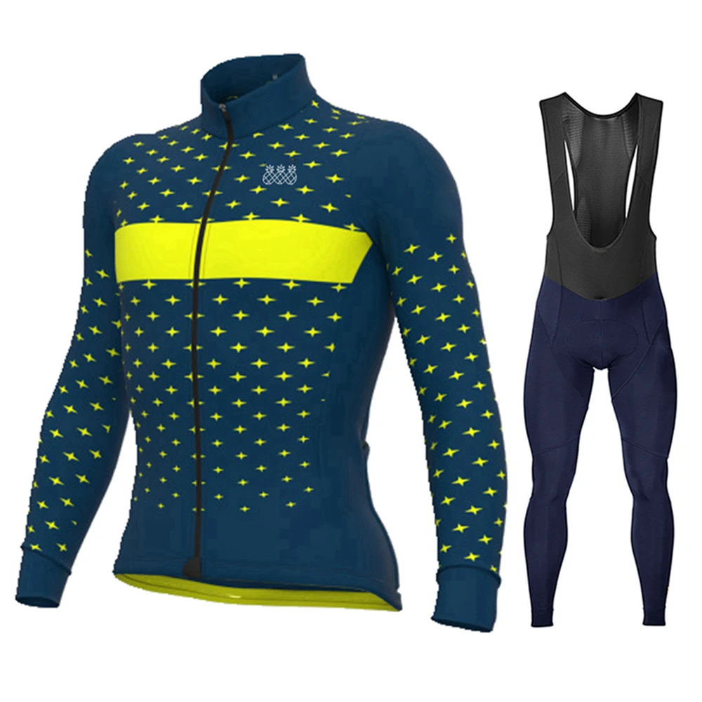 

Длинный зимний флисовый мужской костюм STRAVA для езды на велосипеде, одежда для езды на гоночном велосипеде, велосипедный костюм