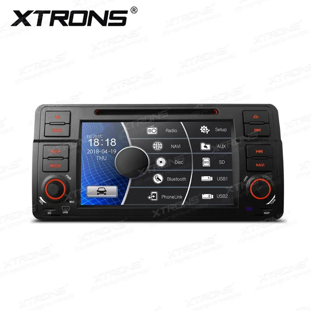 XTRONS 7 дюймов 1 din автомобильный DVD плеер с can bus GPS навигации для BMW E46 седан Кабриолет