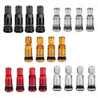 Универсальный металлический бескамерный клапан для колес и мотоциклов, 4 шт., колпачки из алюминиевого сплава, воздушный клапан для шин, стержни и крышки для клапанов