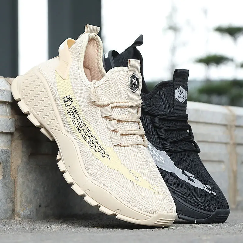 

Fashion Men Sneakers Mesh Casual Shoes Lac-up Lightweight Vulcanize Chao Trendy Walking Cheap Sneakers Zapatillas Hombre