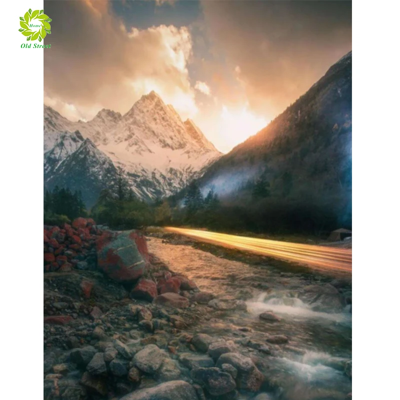 

Old Street Home NEW 5D DIY Diamond Painting Cross Stitch Scenery House Needlework Diamond Embroidery Full Diamond Decorative