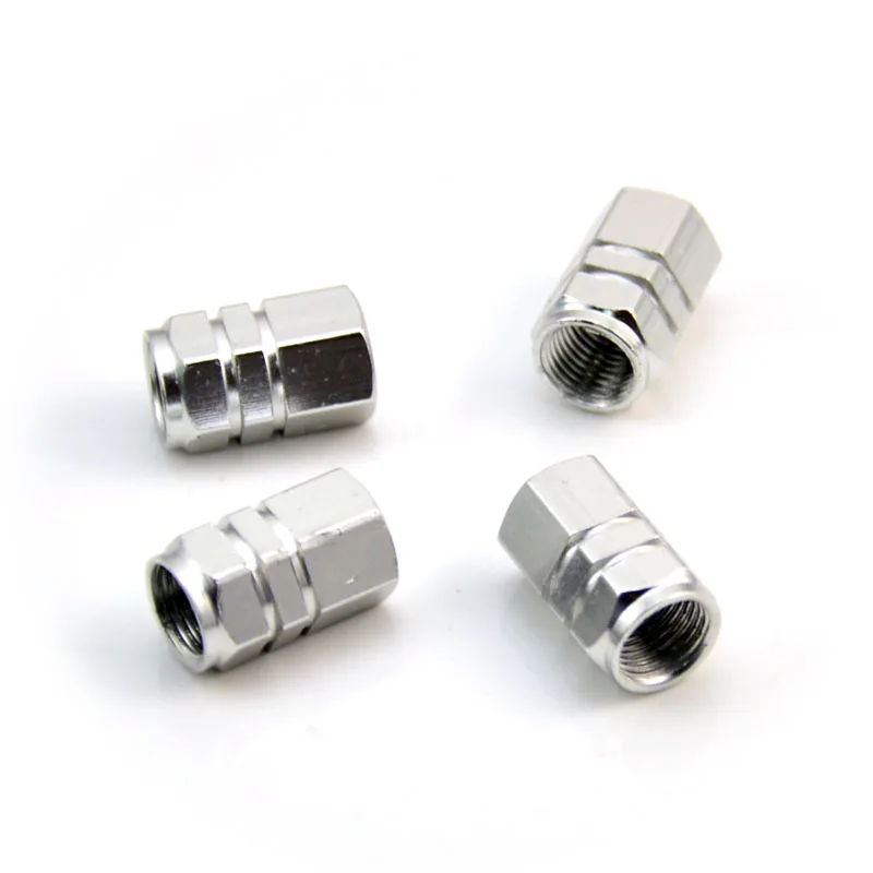 

4pcs New Car Tire Valve Stem Caps Aluminum Tire Wheel Rims Stem Air Valve Caps Tyre Cover For Car Truck Tire Screw Dust Cover
