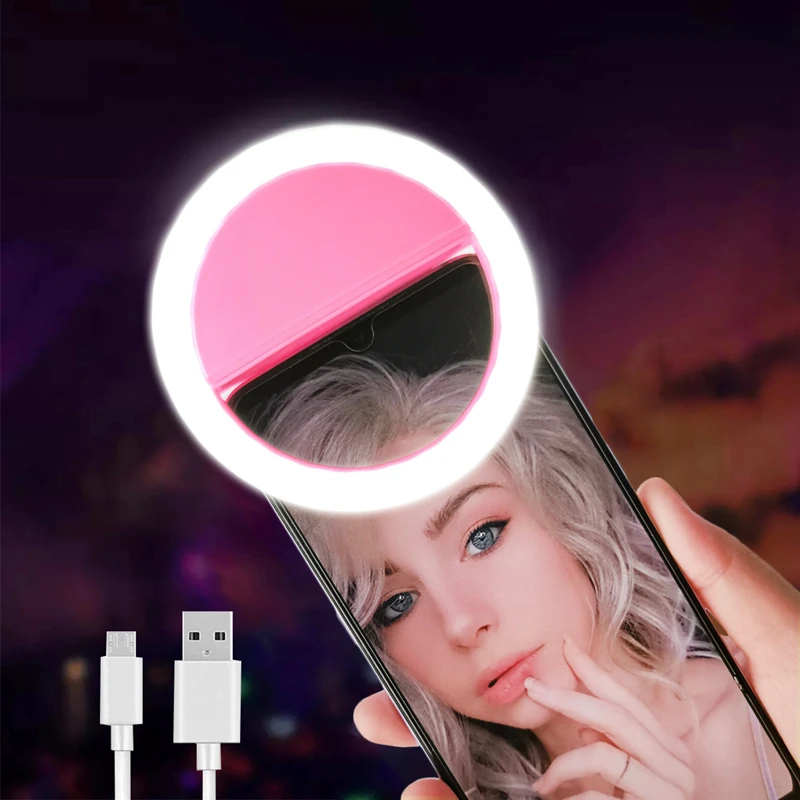 

LED Selfie Ring Light 3 Level Brightness Make Up Light Ring Lamp Telephone For Smart Phone Laptop Ipad Xiaomi Oppo For Women