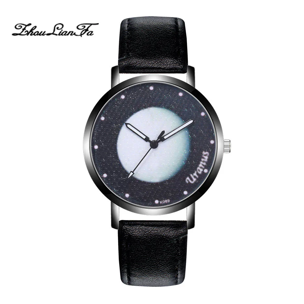 2019 Золотой код мужские часы кожаные модные кварцевые черные платья студенческие