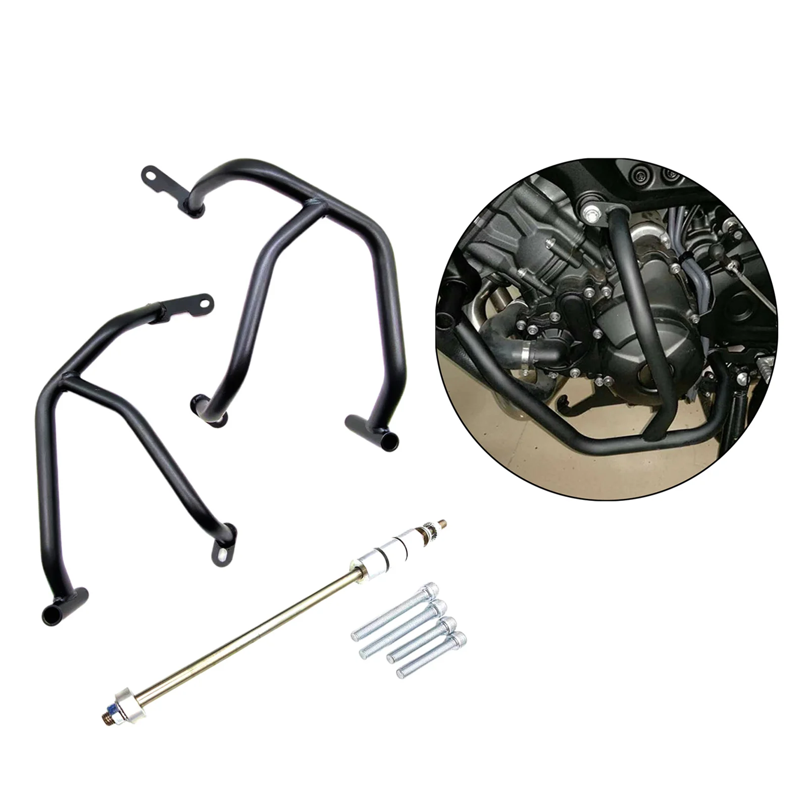 Motorcycle Engine Guard Crash Bar Frame Protector Fits for Yamaha MT09 FZ09 Black | Автомобили и мотоциклы