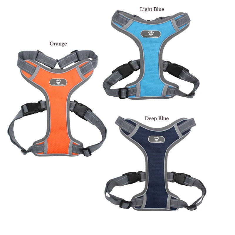 Dog Harness Vest Adjustable Pet Saddle Soft Padded Reflective Outdoor Sport Safety For Training Walking | Дом и сад