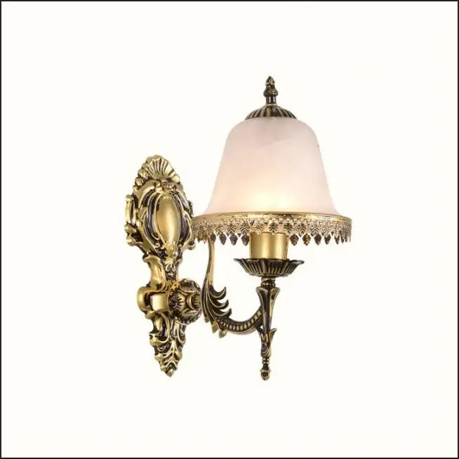 Европейские одиночные настенные лампы, антикварный европейский светильник s AC85-265V, спальня, гостиная, настенный светильник, бра, кронштейн, светильник - Цвет абажура: 2