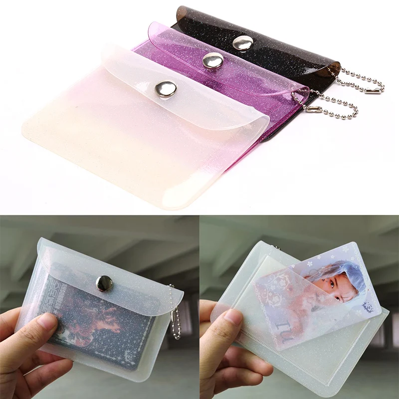 

1PCS Mini Wallet Girls Coin Purse Transparent Waterproof PVC Business Card Holder