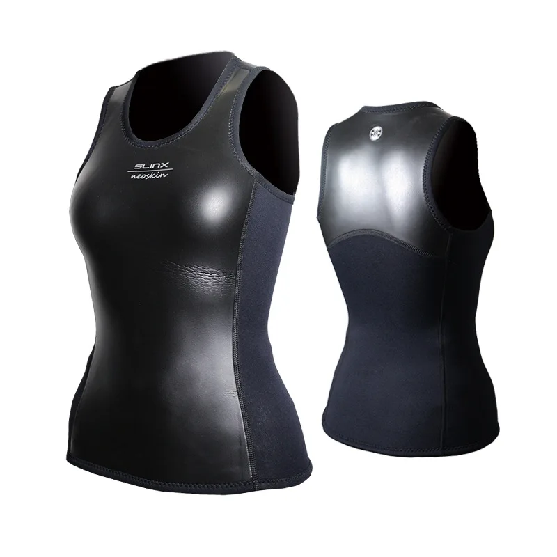 

Women's 2mm Neoprene Wetsuit Vest leather Body Shaper Top Smooth Thermal Sleeveless Tank Top Diving Surfing Swimming Snorkeling