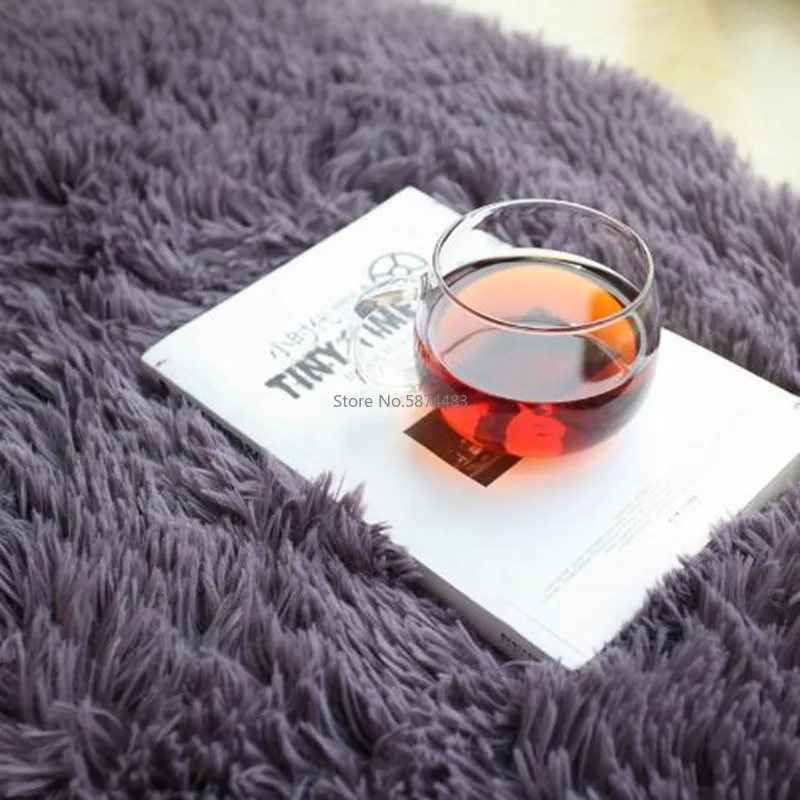 2021 горячая Распродажа пушистый круглый ковер нескользящий коврик для душа