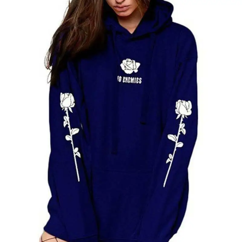 

Women Hoodies Casual Planet Print Loose Drawstring Long Hooded 2020 Sweatshirt Pullover Autumn Female Sleeve O1G8