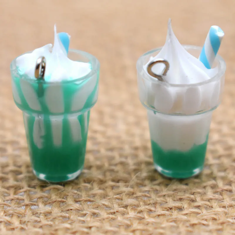 

10pcs Charms Cute Multicolor Ice Cream Pendants Crafts DIY Making Findings Handmade Jewelry for Earrings Necklace For Girl Gift
