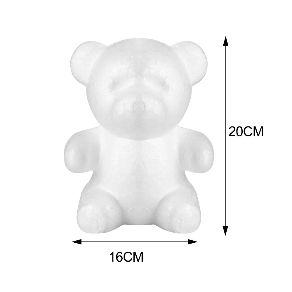 20X16CM 1 шт 200 мм моделирование пенополистирола пенопласт медведь белые шары для поделок для DIY рождественские украшения принадлежности подарки - Цвет: 20X16CM