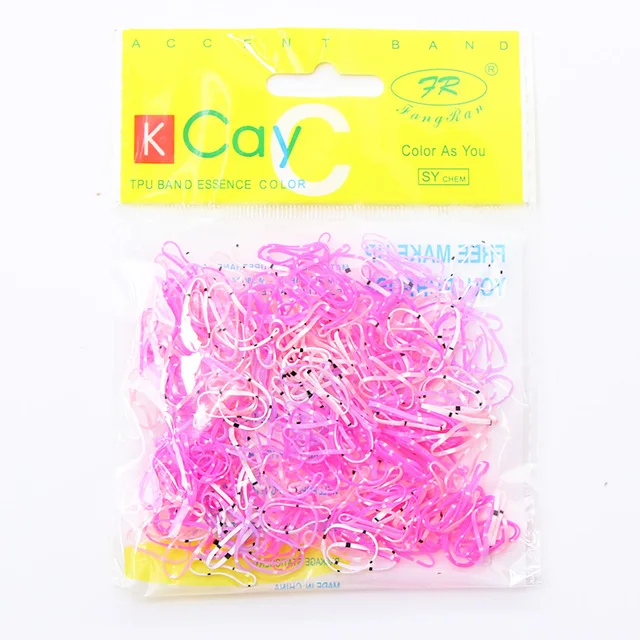 500 Dot Pink 1000 шт./партия, одноразовые резинки для волос для девочек, эластичная резинка для волос из ТПУ, держатель для конского хвоста, резинки, Детские аксессуары для волос - Цвет: 500 Dot Pink