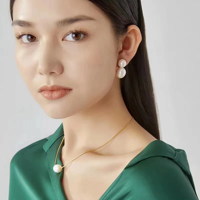 Модные простые серьги-подвески с жемчугом Amorita boutique овальной формы | Украшения и