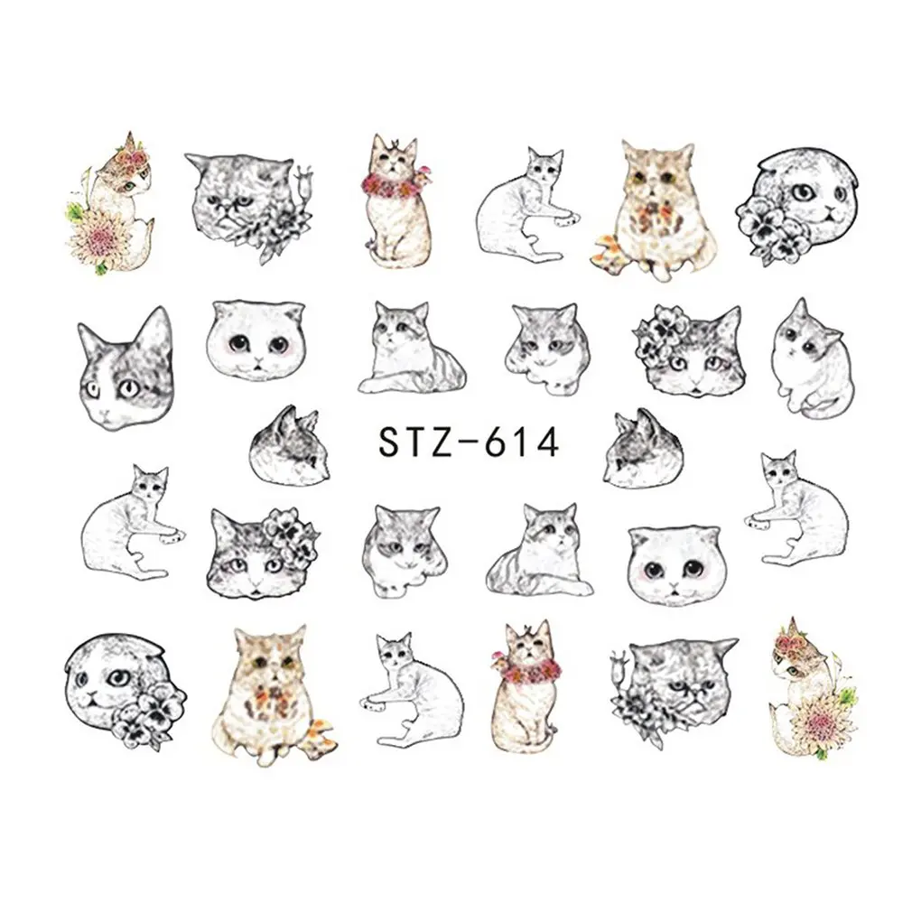 Женская наклейка для ногтей милый мультяшный Единорог водянистый Маникюр