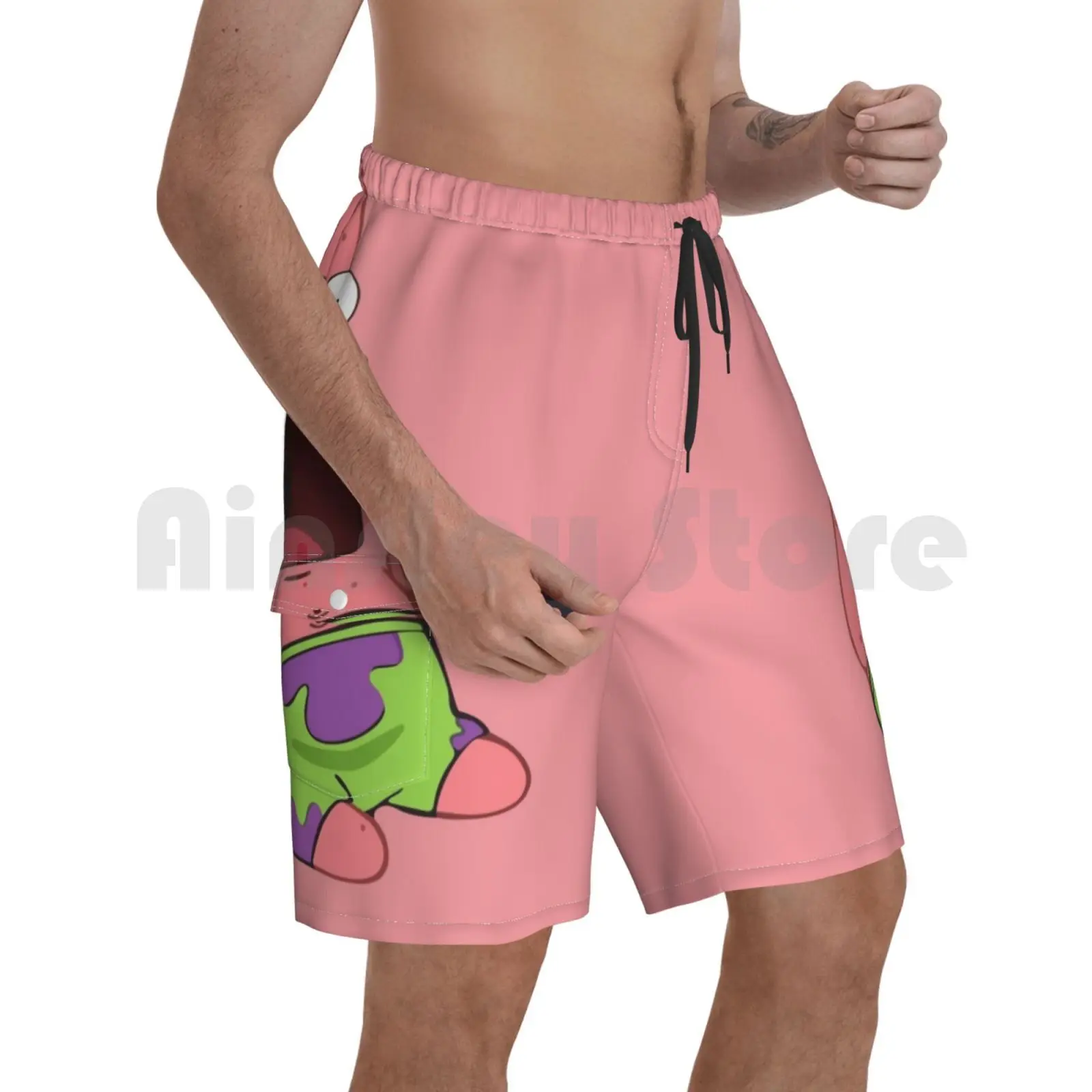 Пляжные шорты с удивленными звездами животными гиком нердом шутка забавный