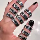 Новые Модные Винтажные готические кольца в стиле хип-хоп панк из нержавеющей стали с рисунком огня для женщин и мужчин ювелирные изделия в подарок