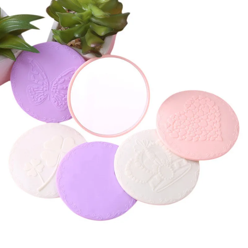 Зеркало карманное для макияжа компактное металлическое диаметр 7 см 1 шт. |