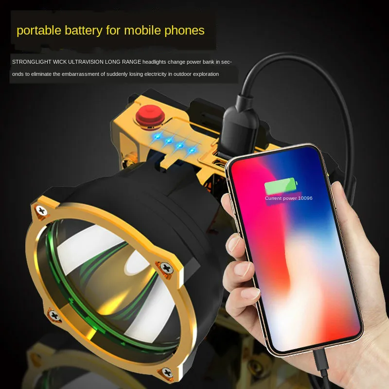 LED Headlamp High Light Long Shot Rechargeable Waterproof Super Bright Night LightMine Lamp Outdoor Household Flashlight | Лампы и