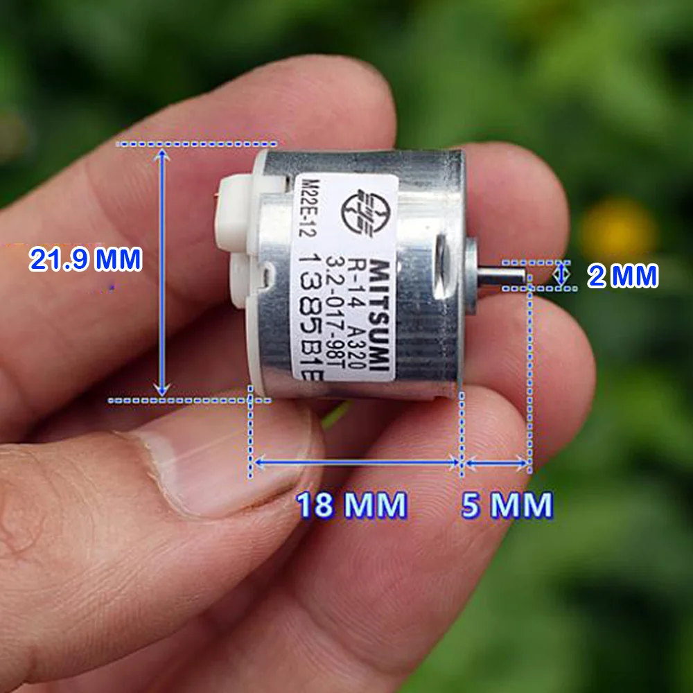 Японский мотор сильного магнита Mitsumi 310 с 6-коленчатым ротором постоянного тока 3,7 В 9800 об/мин и высоким крутящим моментом M22E-12 3,7 В - 6 В тату-машина на.