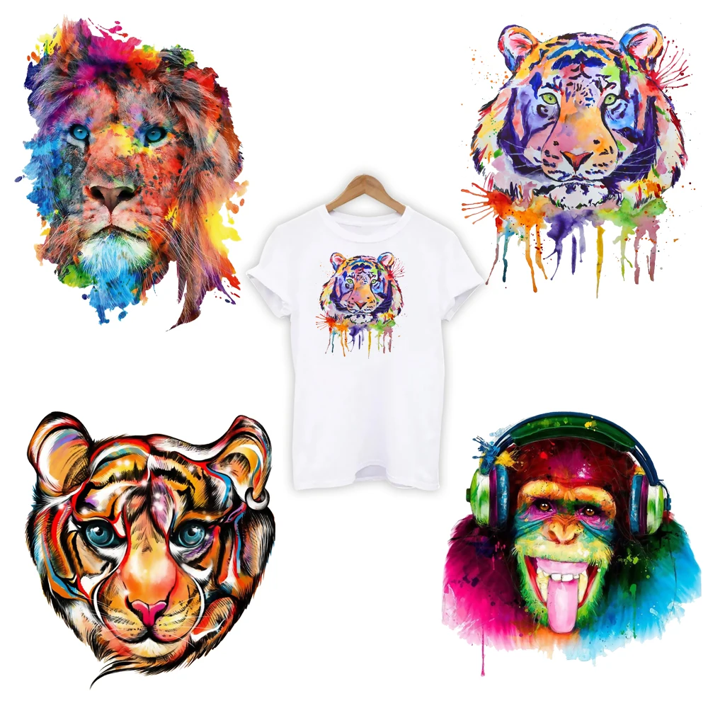 Термонаклейка сделай сам с изображением мультяшных животных нашивка для одежды