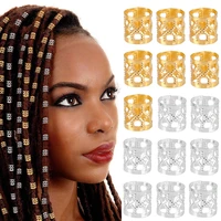 1000pcslot goldensilver color metal rings micro hair dread braids dreadlock beads adjustable cuffs clips for hair accessories