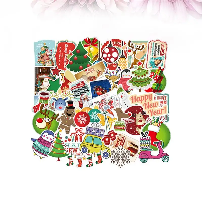 100 шт наклейки очаровательные рождественские креативные Мультяшные не