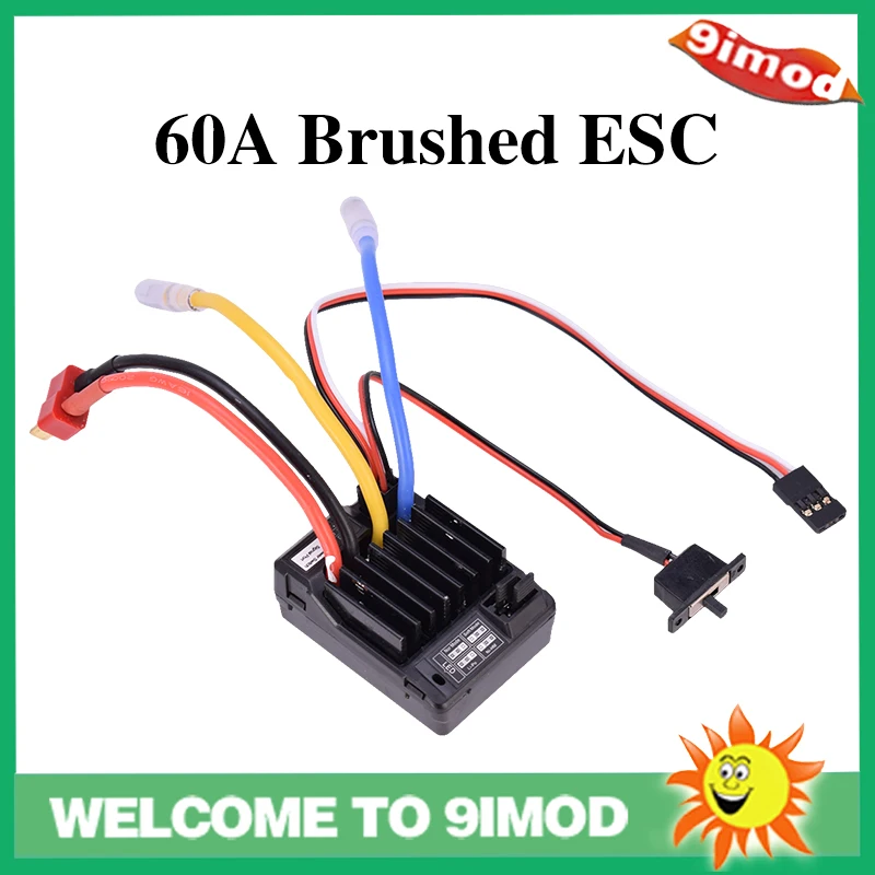 

AX-D60A 60A Brushed ESC Waterproof Speed Controller for 1/10 RC Car Off-road Truck Boat 2S LiPo 6-8S NiMh Battery