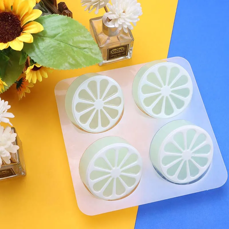 

4 Holes Lemon Silicone Cake Mold Fondant Cake Baking Tool Candy Chocolate Making Mould Handmade Soap Molds Resin Crafts