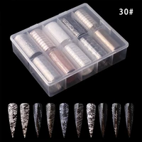 4cmx50cm 1 box nail roll multicolor letter series designer nail tin foil nail decoration