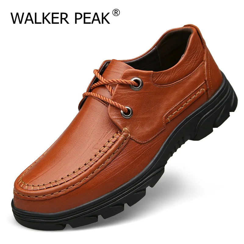 Туфли Walkerpeak мужские из 100% натуральной воловьей кожи повседневная обувь для