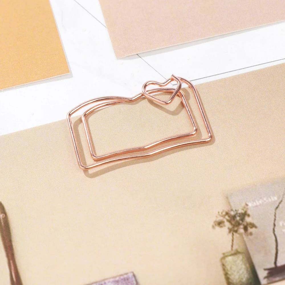 60 шт. зажимы для бумаги в виде сердца | Канцтовары офиса и дома