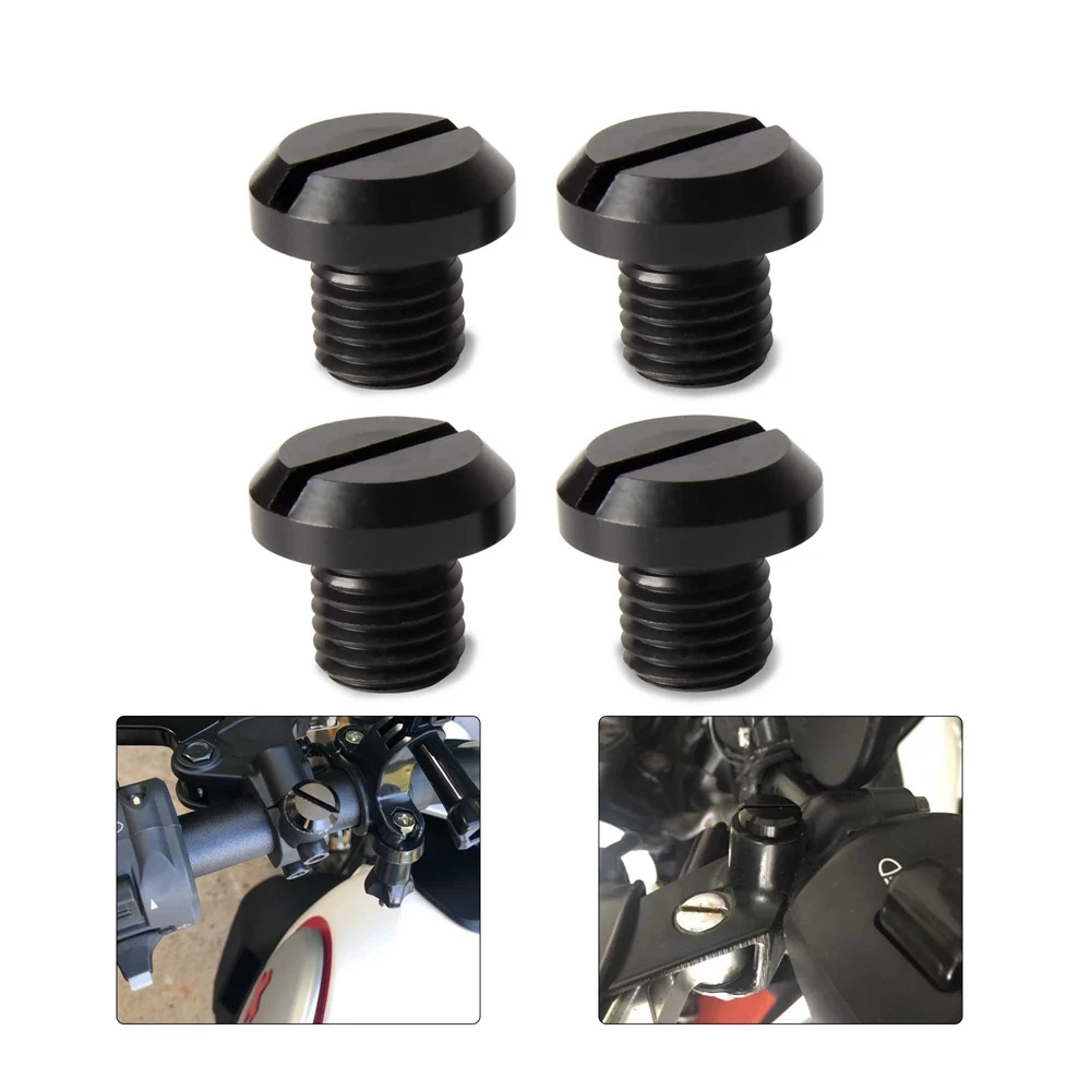 Для Yamaha FZ 07 MT SUZUKI 4 шт. мотоциклетные алюминиевые CNC M10 x 1 25 зеркала отверстие