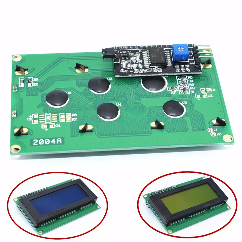 LCD 2004 + I2C 20x4 2004A синий/зеленый экран HD44780 символ w/ IIC/I2C серийный интерфейс адаптер