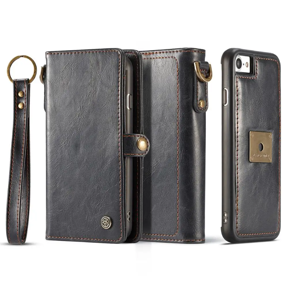 

Premium Leather Case For iPhone 6 6S 7 8 Plus XS XR XSMAX Geniun Flip Phone Cases iPhone7 iPhone8 Card-Slot Wallet Cover Skin