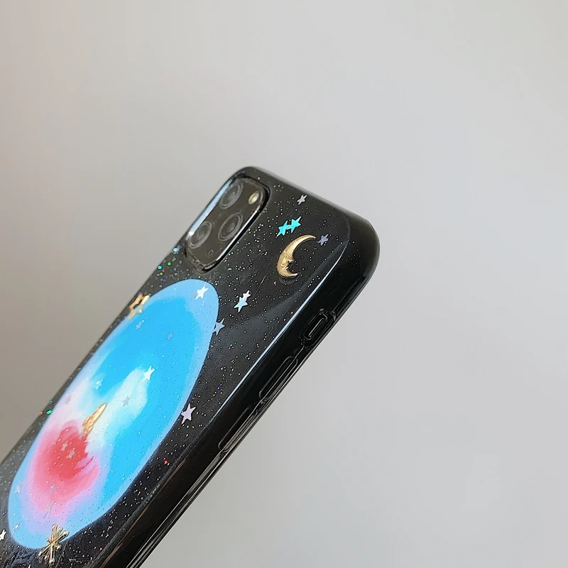 Милый блестящий чехол для телефона с изображением Вселенной iPhone 11 11pro Max XR XS X 8 7 6 6S