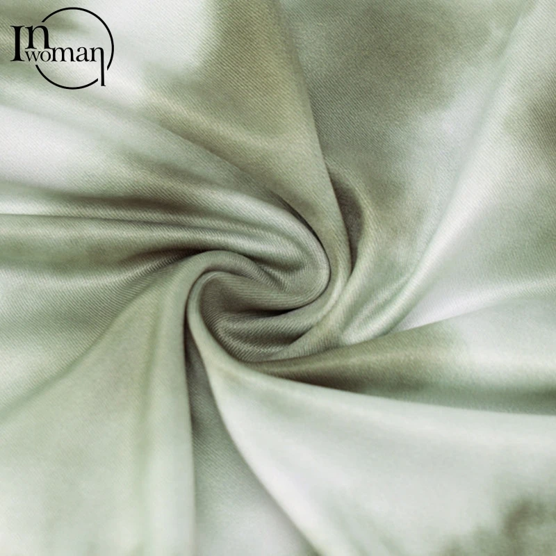 

INWOMAN Party Summer Print Sleeveless Backless Bodycon Pencil Dress Women Sexy Clubwear Ruched Lace Up Mini Dress Solid Ladies